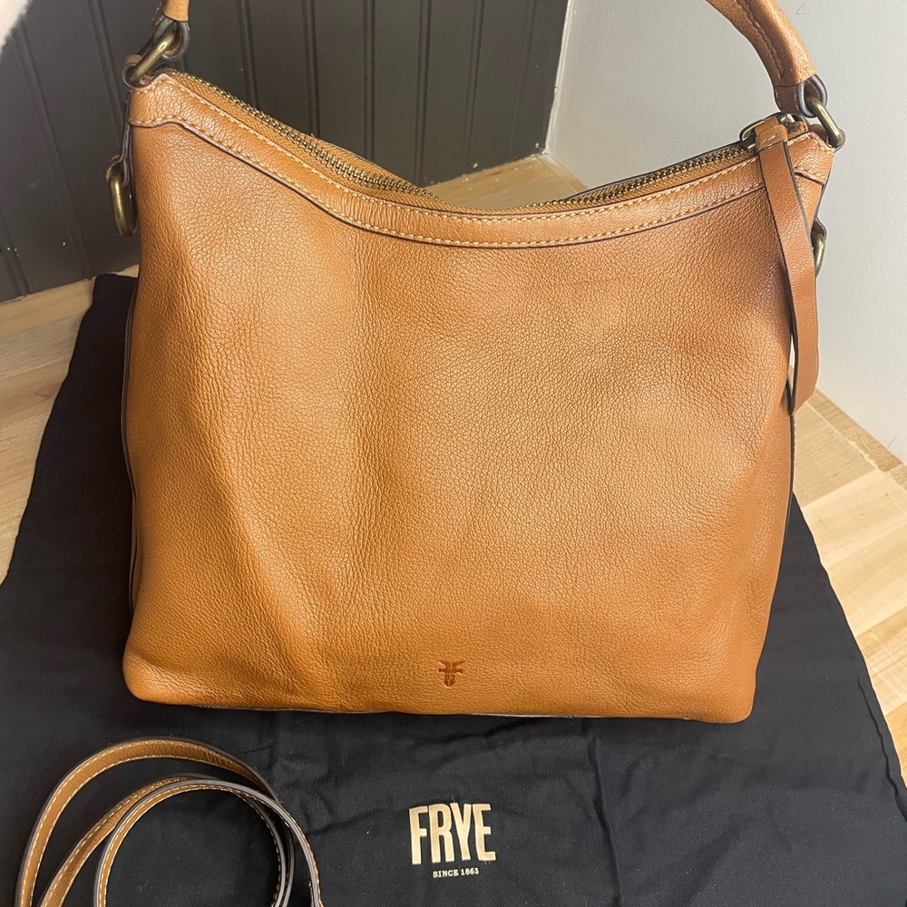 Frye Tan Leather Hobo Bag